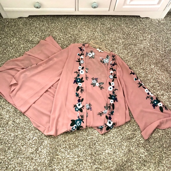 Long embroidered duster size Medium - Picture 1 of 2